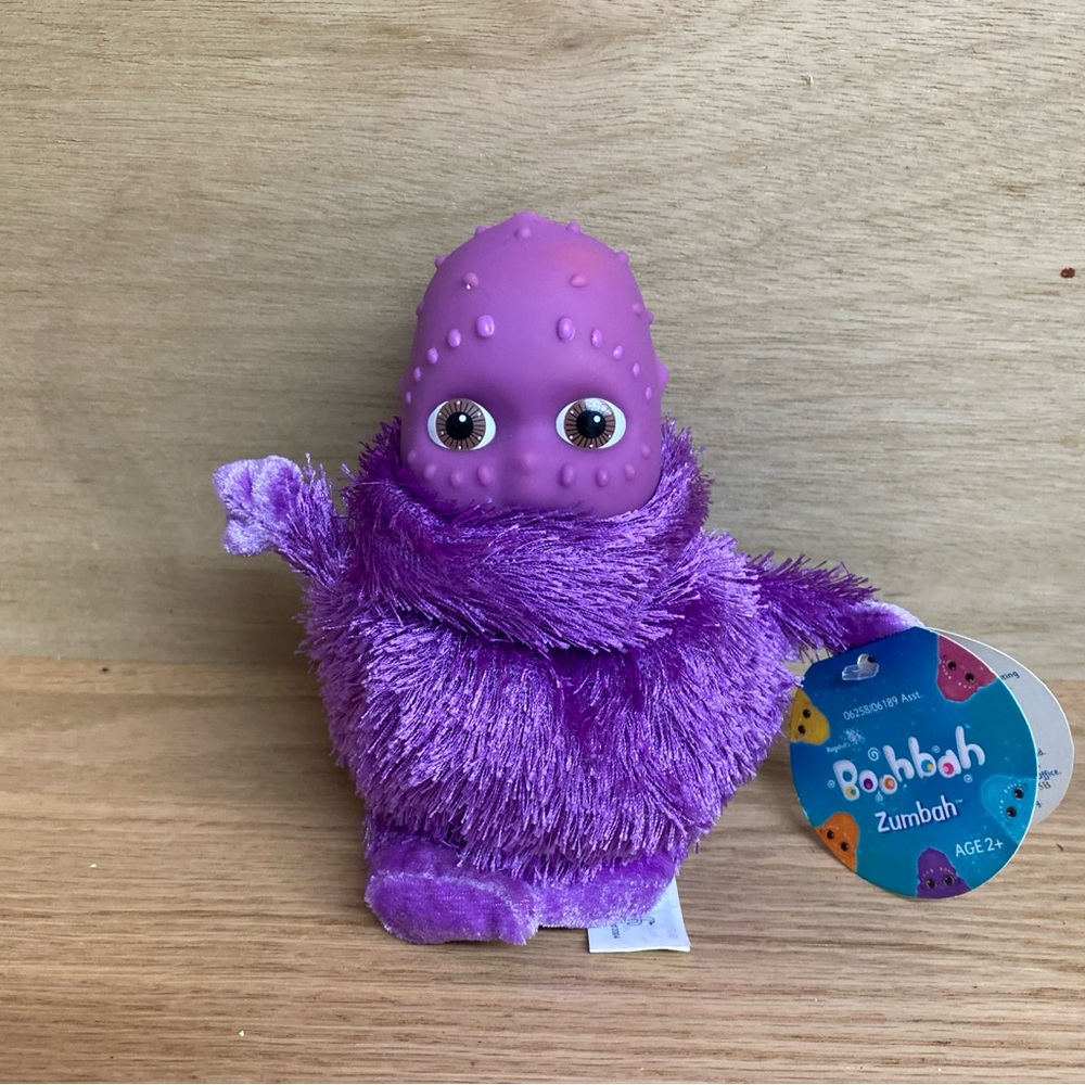 Boobah Purple Zumbah Soft Beanie Plush 6” Bean Character 2004 Hasbro Vtg